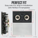 Polk Audio 255c-RT In-Wall Center Channel Speaker (2) 5.25″ Drivers – The Vanishing Series | Easily Fits into the Wall | Power Port | Paintable Grille Black, White