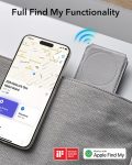 ESR for Magsafe Wallet, Magnetic Geo iPhone Wallet with Full Find My Functionality, Up to 3,000g Magnet Strength, Wallet Tracker with Adjustable Stand, for iPhone 15/14/13/12 Series, Grey