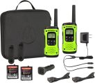 Motorola Solutions, Portable FRS, T605, Talkabout, Two-Way Radios, Emergency Preparedness, Rechargeable, 22 Channel, 35 Mile, Orange W/Black, 2 Pack
