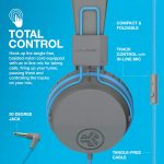 JLab JBuddies Studio On-Ear Kids Wired Headphones, Toddler Headphones, Kid Safe, Studio Volume Safe, Volume Limiter, Folding, Adjustable, Noise Isolation, with Mic (Graphite/Blue)