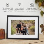 Skylight Digital Picture Frame WiFi Enabled with Load from Phone Capability, Touch Screen Digital Photo Frame Display – Customizable Gift for Friends and Family – 10 Inch Black