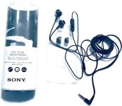 Sony MDREX155AP in-Ear Earbud Headphones/Headset with mic for Phone Call, Black (MDR-EX155AP/B)