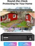 ZOSI H.265+ Full 1080p Home Security Camera System Outdoor Indoor, 5MP-Lite CCTV DVR 8 Channel with Hard Drive 1TB and 4 x 1080p Weatherproof Surveillance Camera with 80ft Night Vision, Motion Alerts