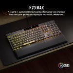 CORSAIR K70 MAX RGB Magnetic-Mechanical Wired Gaming Keyboard – Adjustable Actuation MGX Switches – Rapid Trigger Mode – PBT Double-Shot Keycaps – iCUE Compatible – QWERTY NA Layout – Black