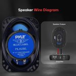 Pyle 4” x 6” Three Way Sound Speaker System – Pro Mid Range Triaxial Loud Audio 240 Watt per Pair w/ 4 Ohm Impedance and 3/4” Piezo Tweeter for Car Component Stereo PL463BL