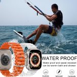 Ocean Silicone Sport Band – Compatible with Apple Watch Ultra 2/Ultra Band 49mm 45mm 44mm 42mm for Men Women, Breathable Soft Waterproof Strap for iWatch Ultra 2, iWatch Ultra Series SE 9/8/7/6/5/4