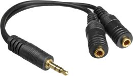 Belkin F8V234 Speaker and Headphone 3.5 mm AUX Audio Cable Splitter,Black