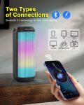 Bluetooth Speaker, Cool Portable Wireless Speaker, Stereo Sound with Multi Dazzling LED Light Modes, IPX4 Waterproof, BT5.3, TWS Surround Pairing, Electronics Gadgets for Party Camping Birthday Gifts