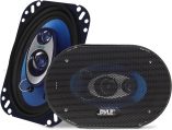 Pyle 4” x 6” Three Way Sound Speaker System – Pro Mid Range Triaxial Loud Audio 240 Watt per Pair w/ 4 Ohm Impedance and 3/4” Piezo Tweeter for Car Component Stereo PL463BL