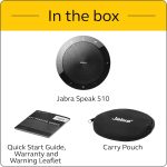 Jabra Speak 510 UC Wireless Bluetooth Speakerphone – Outstanding Sound Quality, Portable Conference Speaker for Holding Meetings Anywhere – Certified for Zoom & Google Meet