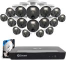 Swann 4K Master Security Camera System,16 Channel NVR with 2TB HDD, 16x Bullet IP Cameras, Indoor/Outdoor PoE Wired, 24/7 Home Surveillance, Color Night Vision, True Detect, Spotlights, 1676816