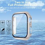 Smiling 2 Pack Case Built in Tempered Glass Screen Protector Compatible with Apple Watch SE 2023/Serie 6/SE/5/4 40mm,Hard PC Case Overall Protective Cover- Starlight
