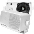 Pyle 3-Way Weatherproof Outdoor Speaker Set – 3.5 Inch 200W Pair of Marine Grade Mount Speakers – in a Heavy Duty ABS Enclosure Grill – Home, Boat, Poolside, Patio, Indoor Outdoor Use -PLMR24 (White)