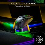 Razer Mouse Dock Pro with Wireless Charging Puck Magnetic Wireless Charging – Integrated HyperPolling 8K Hz Transceiver – Anti-Slip Base – Chroma RGB Lighting – Classic Black