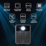 KODAK FLIK HD10 Smart Projector | Android TV 1080P FHD Video Projection System with Google Assistant, Wi-Fi, Bluetooth 5.0, HDMI, USB, Aux & Built-in dual 5W Speakers | iOS & Android