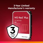 Western Digital 8TB WD Red Plus NAS Internal Hard Drive HDD – 5640 RPM, SATA 6 Gb/s, CMR, 256 MB Cache, 3.5″ – WD80EFPX