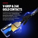 Monster 6Ft Ultra High-Speed Cobalt 2.1 HDMI Electronic Cable – 48Gbps with eARC, 8K at 60Hz for Superior Video Sound Quality for Playstation PS5, Xbox Series X, Roku, Apple, Smart Television