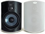 Polk Audio Atrium 4 Outdoor Speakers with Powerful Bass (Pair, White), All-Weather Durability, Broad Sound Coverage, Speed-Lock Mounting System