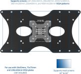 VIVO Steel VESA LCD LED TV Mount Adapter Plate Bracket for Screens 32″ to 55″ | Conversion Kit for VESA up to 400x200mm (MOUNT-AD4X2)