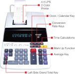 Sharp EL-1197PIII Heavy Duty Color Printing Calculator with Clock and Calendar