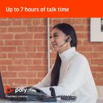 Plantronics – CS540 Wireless DECT Headset (Poly) – Single Ear (Mono) Convertible (3 wearing styles) – Connects to Desk Phone – Noise Canceling Microphone