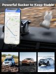 UGDLUCK Wireless Car Charger, 15W Fast Charging Car Charger Mount with LED Lights Dashboard Windshield Air Vent Car Phone Holder fit for iPhone 15 14 13 12 11 Pro Max,Samsung Galaxy S24 S23 S22, etc