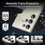ESR for Samsung Galaxy S24 Ultra Camera Lens Protector, Individual Lens Protectors, Scratch-Resistant Ultra-Thin Tempered Glass with Aluminum Edging, Galaxy S24 Ultra Case Friendly, 1 Set, Clear