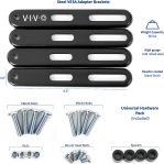 VIVO Steel VESA Extension Mount Adapter Brackets for Screens 32 to 55 inch LCD LED TV, Conversion Plate Kit for VESA up to 400x400mm, MOUNT-AD400B