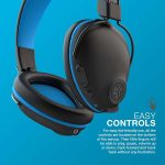 JLab JBuddies Pro Wireless Over-Ear Kids Headphones, 35+ Hour Battery Life, Built-in Volume Regulators for Safety, Share Mode, Folding, Adjustable, Noise Isolation, with Mic, Blue