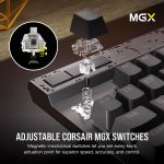 CORSAIR K70 MAX RGB Magnetic-Mechanical Wired Gaming Keyboard – Adjustable Actuation MGX Switches – Rapid Trigger Mode – PBT Double-Shot Keycaps – iCUE Compatible – QWERTY NA Layout – Black