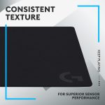 Logitech G640 Large Cloth Gaming Mouse Pad, Optimized for Gaming Sensors, Moderate Surface Friction, Non-Slip Mouse Mat – Black