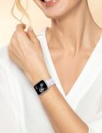 Wearlizer Floral Engraved Band Compatible with Apple Watch Bands 41mm 40mm 38mm 49mm 45mm 44mm 42mm Women, Two-Tone Flower Soft Silicone Cute Sport Strap for iWatch Series 9 8 7 6 5 4 3 2 1 SE Ultra