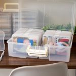 IRIS USA 4″ x 6″ Photo Storage Craft Keeper, 2 Pack, Main Container with 12 Organization Cases for Pictures, Crafts, Scrapbooking, Stationery Storage, Protection and Organization, Clear