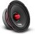 DS18 PRO-X6.4BM Loudspeaker – 6.5″, Midrange, Red Aluminum Bullet, 500W Max, 250W RMS, 4 Ohms – Premium Quality Audio Door Speakers for Car or Truck Stereo Sound System (1 Speaker)