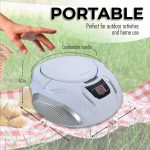 Proscan Elite Portable CD Boombox with AM/FM Radio – White