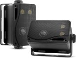 Pyle 3-way Mini Box Speaker System – 3.5 Inch 200 Watt Waterproof Marine Grade Mount Speakers – in a Heavy Duty ABS Enclosure Grill – Home, Boat, Poolside, Patio Indoor Outdoor Use (Black)