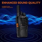 Retevis H-777 Walkie Talkies Rechargeable, 2 Way Radios Long Range, Portable FRS Two-Way Radios, Short Antenna, LED Flashlight, for Adults Family Outdoor (3 Pack)