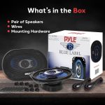 Pyle 4” x 6” Three Way Sound Speaker System – Pro Mid Range Triaxial Loud Audio 240 Watt per Pair w/ 4 Ohm Impedance and 3/4” Piezo Tweeter for Car Component Stereo PL463BL
