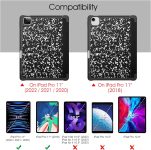 Fintie SlimShell Case for iPad Pro 11-inch (4th / 3rd Generation) 2022/2021 – Soft Flexible TPU Stand Back Cover with Pencil Holder, Also Fit iPad Pro 11″ 2nd / 1st Gen, Composition Book
