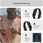 Fitbit Inspire 3 Health &-Fitness-Tracker with Stress Management, Workout Intensity, Sleep Tracking, 24/7 Heart Rate and more, Midnight Zen/Black One Size (S & L Bands Included)