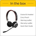 Jabra Evolve 65 MS Wireless Headset, Stereo – Includes Link 370 USB Adapter – Bluetooth Headset with Industry-Leading Wireless Performance, Advanced Noise-Cancelling Microphone, All Day Battery