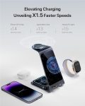 Intoval 3-in-1 Wireless Charging Station for iPhone 15 Pro/15/15 Pro Max/14 Pro/14/14 Pro Max, Apple Watch 9/Ultra 2/SE/8/7/6/5/4/3/2, AirPods Pro/Pro 2/3 (Y93, Silver)