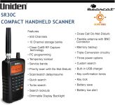 Uniden Bearcat SR30C, 500-Channel Compact Handheld Scanner, Close Call RF Capture, Turbo Search, PC programable, NASCAR, Racing, Aviation, Marine, Railroad, and Non-Digital Police/Fire/Public Safety
