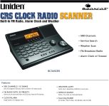 Uniden BC365CRS 500 Channel Scanner and Alarm Clock with Snooze, Sleep, and FM Radio with Weather Alert, Search Bands Commonly used for Police, Fire/EMS, Aircraft, Radio, and Marine Transmissions