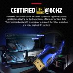 Monster 6Ft Ultra High-Speed Cobalt 2.1 HDMI Electronic Cable – 48Gbps with eARC, 8K at 60Hz for Superior Video Sound Quality for Playstation PS5, Xbox Series X, Roku, Apple, Smart Television