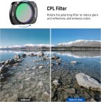 NEEWER Magnetic ND & CPL Filter Kit Compatible with DJI OSMO Pocket 3, 4 Pack ND16 ND64 ND256 CPL Polarizing and Neutral Density Filters, Multi Coated HD Optical Glass/Ultra Slim Aluminum Frame