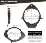 Scosche Compatible with Select 2005 to 2020 Buick, Cadillac, Chevrolet, GMC, Hummer, Pontiac and Saturn Vehicles 6.5” – 6.75” Speaker Adapters for (1 Pair) SAGMHR634
