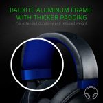 Razer Kraken Gaming Headset Lightweight Aluminum Frame – Retractable Noise Isolating Microphone – for PC, PS4, PS5, Switch, Xbox One, Xbox Series X & S, Mobile – 3.5 mm Headphone Jack – Black/Blue