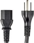 Amazon Basics Computer Monitor TV Replacement Power Cord, 6′, Black