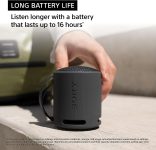 Sony SRS-XB100 Wireless Bluetooth Portable Lightweight Super-Compact Travel Speaker, Extra-Durable IP67 Waterproof & Dustproof, 16 Hour Battery, Versatile Strap, and Hands-free Calling, Blue NEW